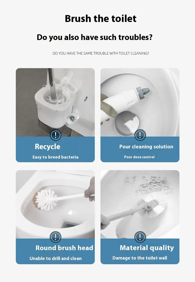 long handle bathroom cleaning set