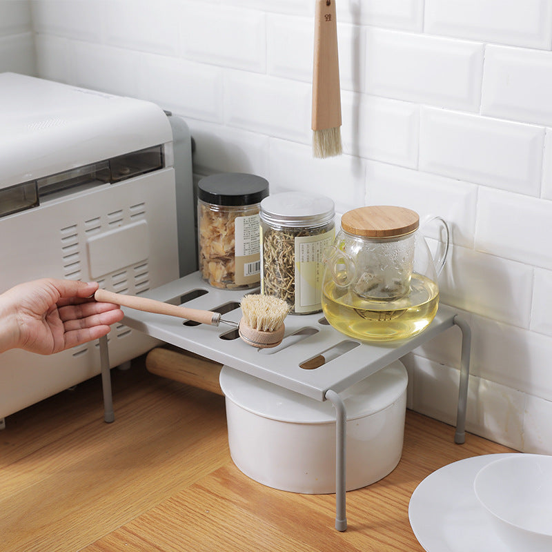 adjustable storage rack for kitchen organization