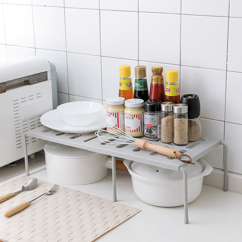 adjustable storage rack for kitchen organization