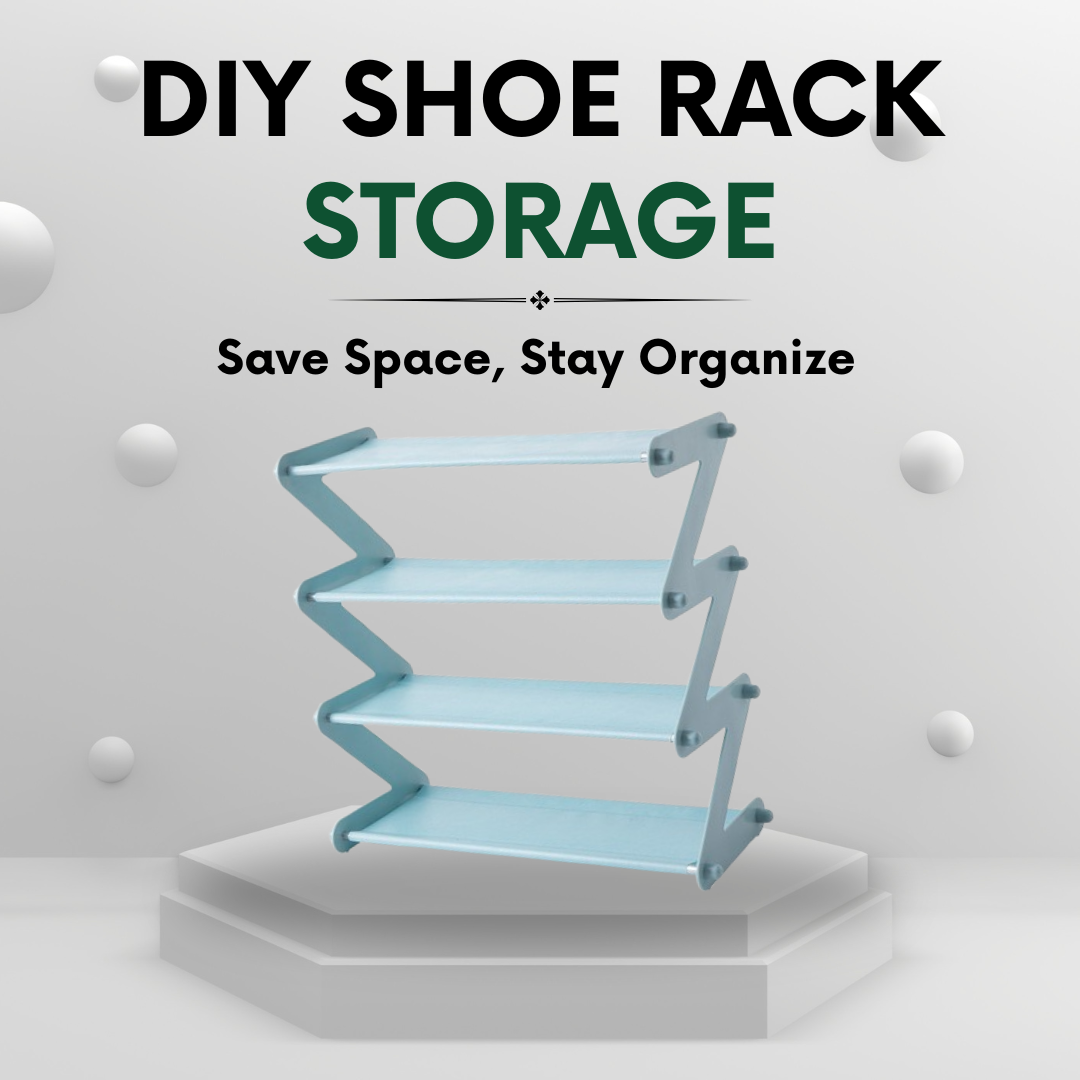Adjustable DIY Shoe Rack for Hall Closet Storage Shelf