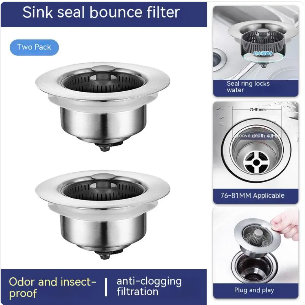 stainless steel sink drain filter